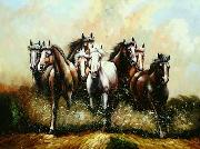 unknow artist Horses 053 oil painting on canvas